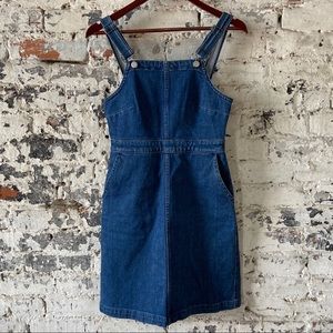 Madewell denim fitted jumper/overall dress